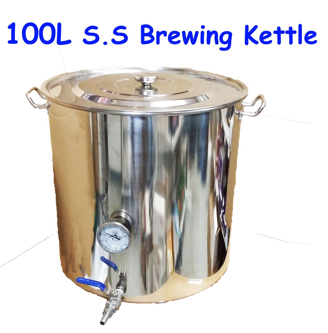 100L Stainless Steel HomeBrew All Grain Mash Brewing Kettle BrewinBag